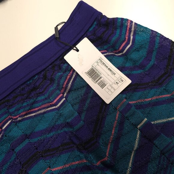 M MISSONI Zigzag Patterned Multicolored Knit Pencil Skirt - Picture 14 of 14